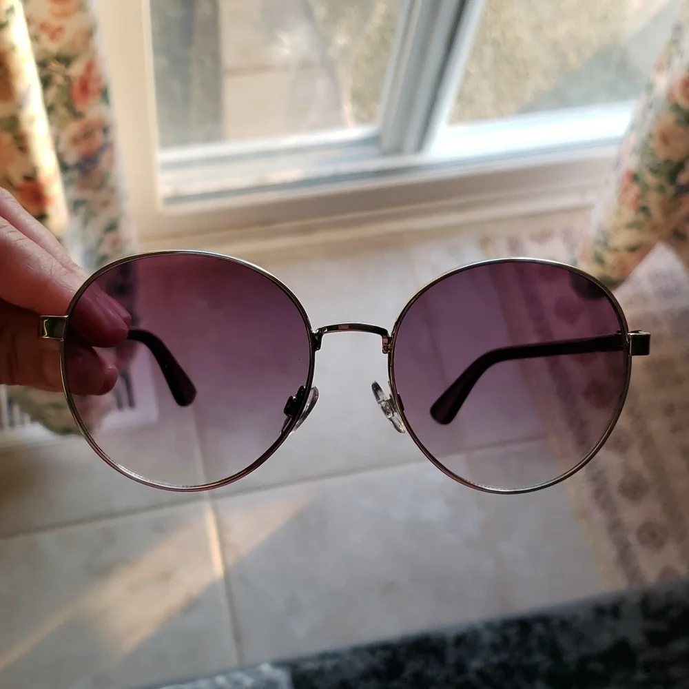 Frye & Co Unisex Purple Shade Round Sunglasses Old Money Classic Outdoor